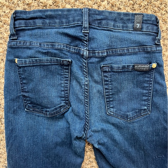 7 for All Man Kind - Mid-rise Skinny Jean - Medium Wash - Size 25 - Picture 8 of 9